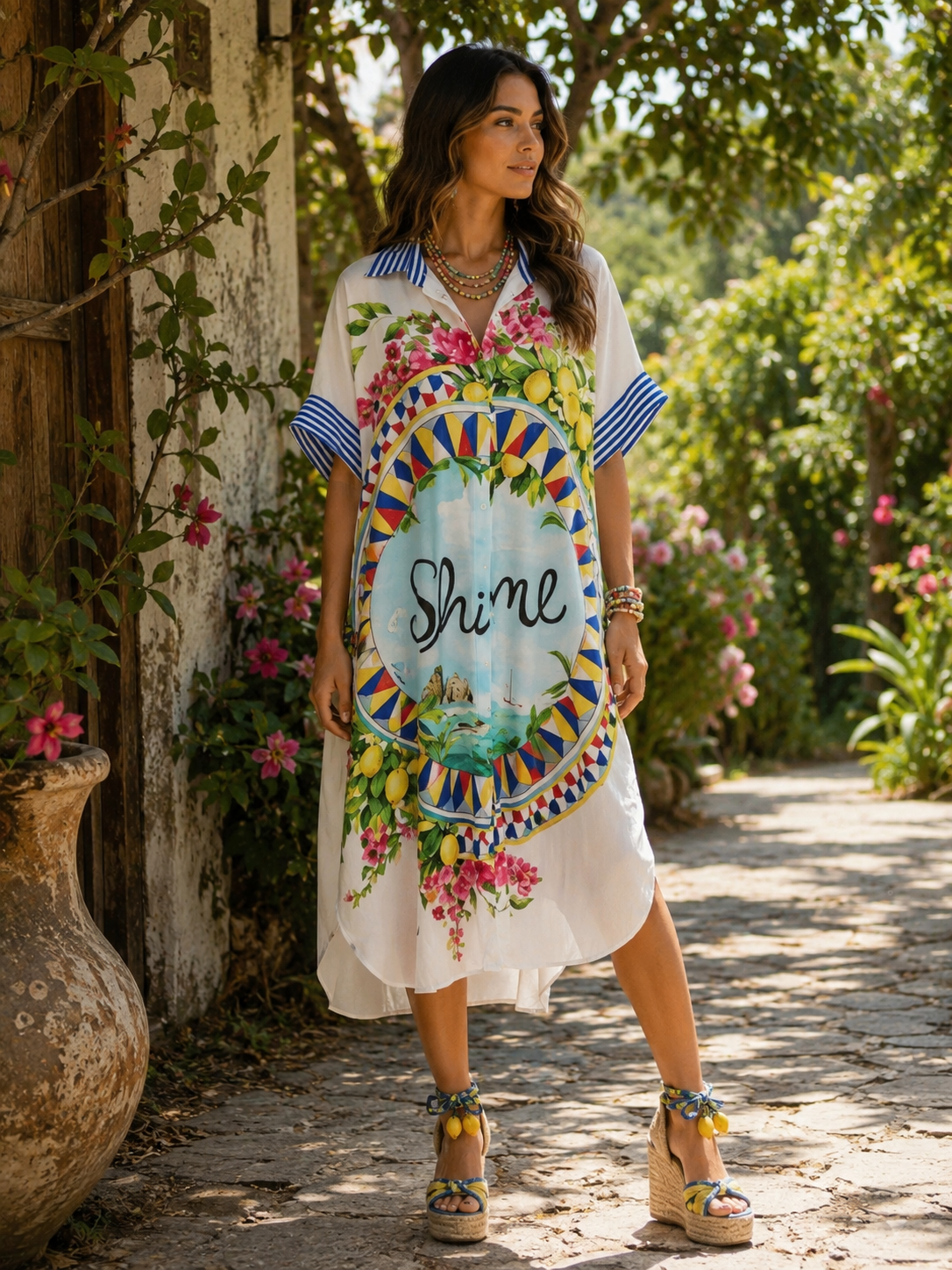 VESTIDO CAMISERO ESTAMPADO SHINE