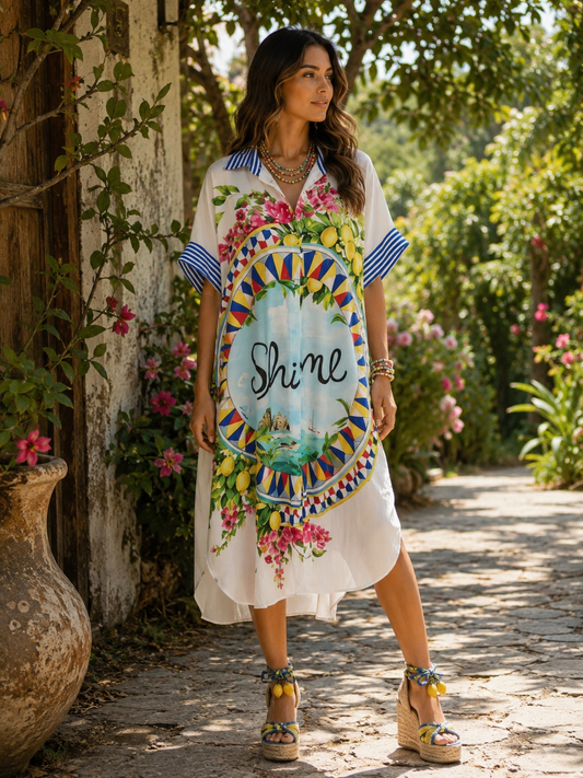 VESTIDO CAMISERO ESTAMPADO SHINE