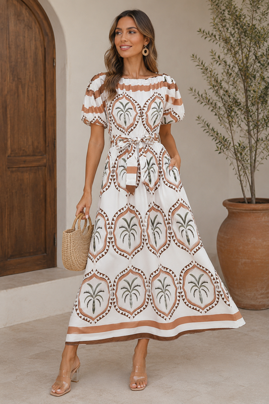 VESTIDO ESTAMPADO PALMERAS