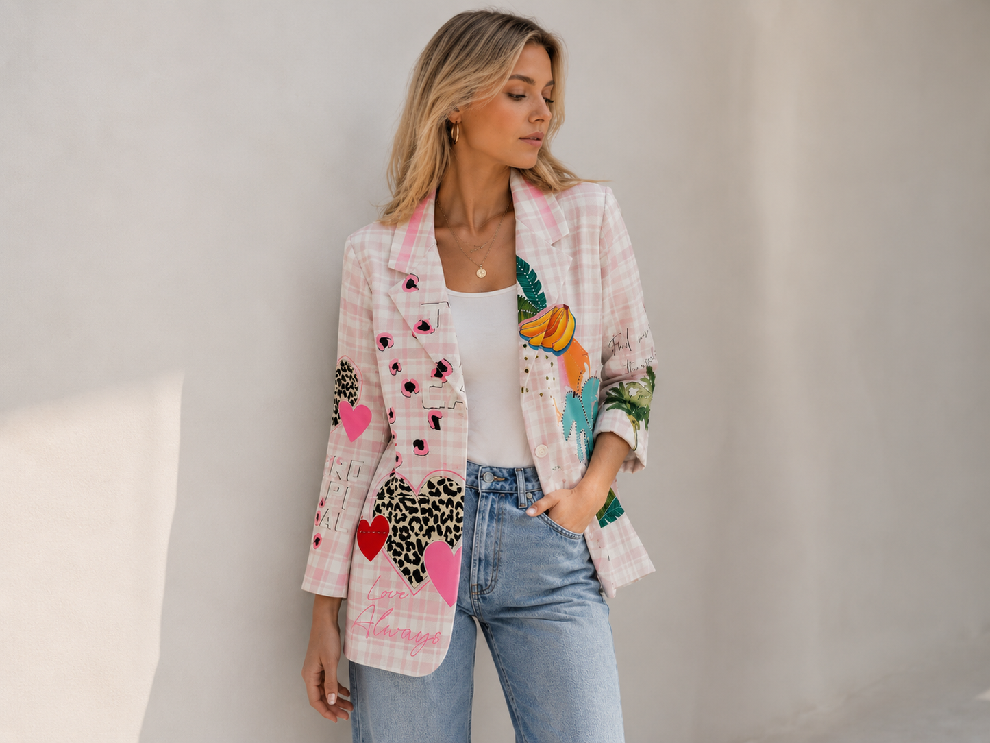 BLAZER ESTAMPADA RECTO