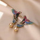 PENDIENTES PÁJAROS PERLAS