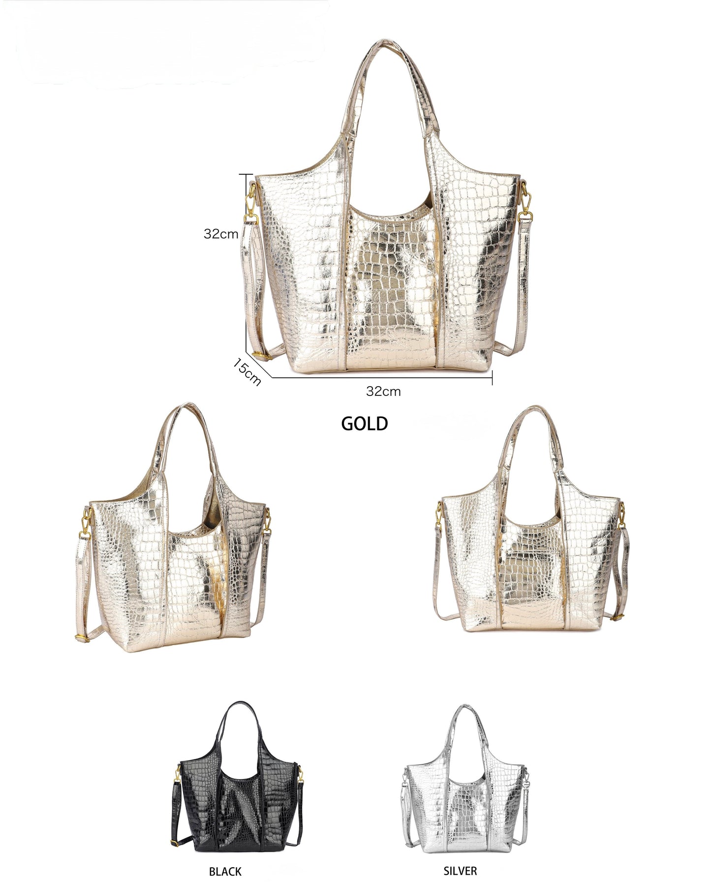BOLSO TOTE COCODRILO