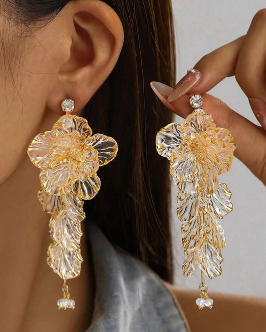 PENDIENTES FLORES PIEDRAS