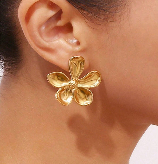 PENDIENTES FLOR AC.INOX.