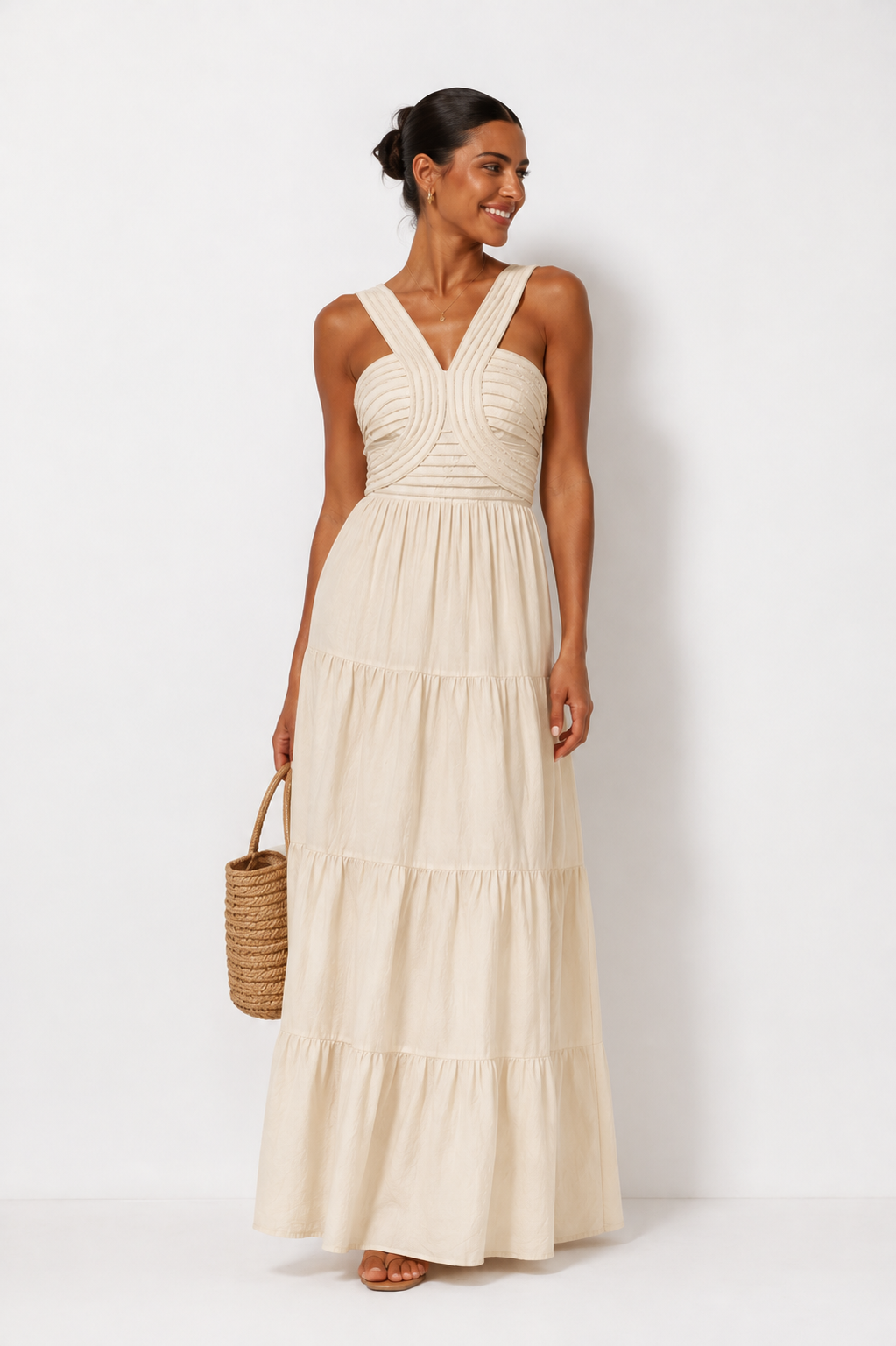 VESTIDO LARGO ESCOTE V