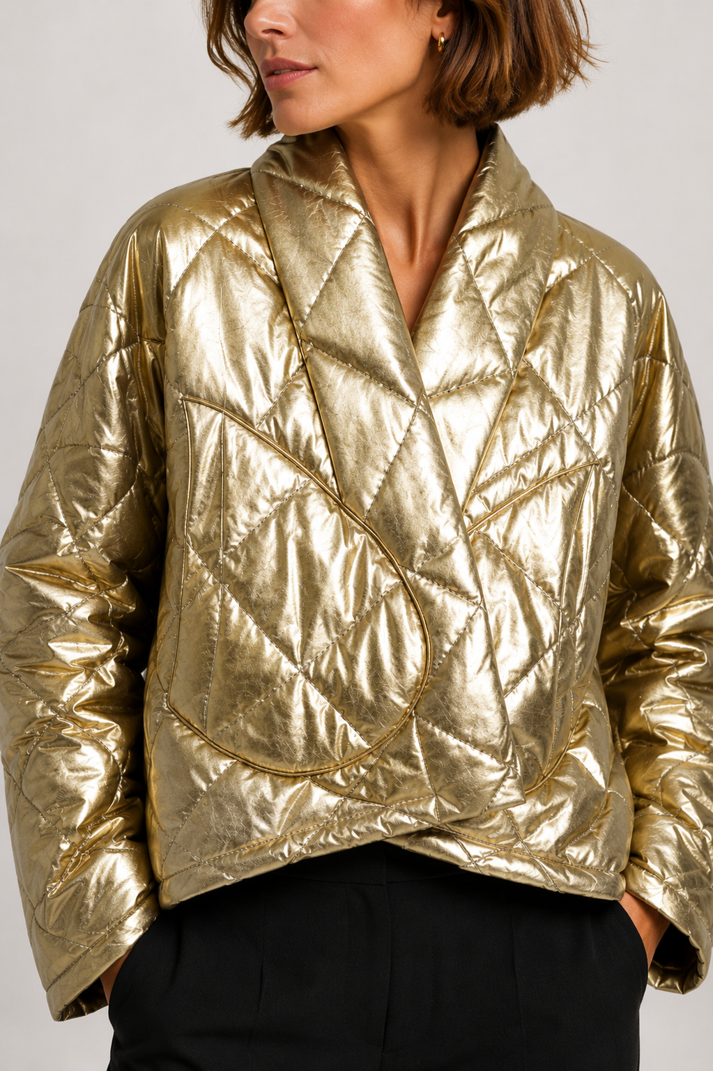 CHAQUETA ACOLCHADA METALIZADA