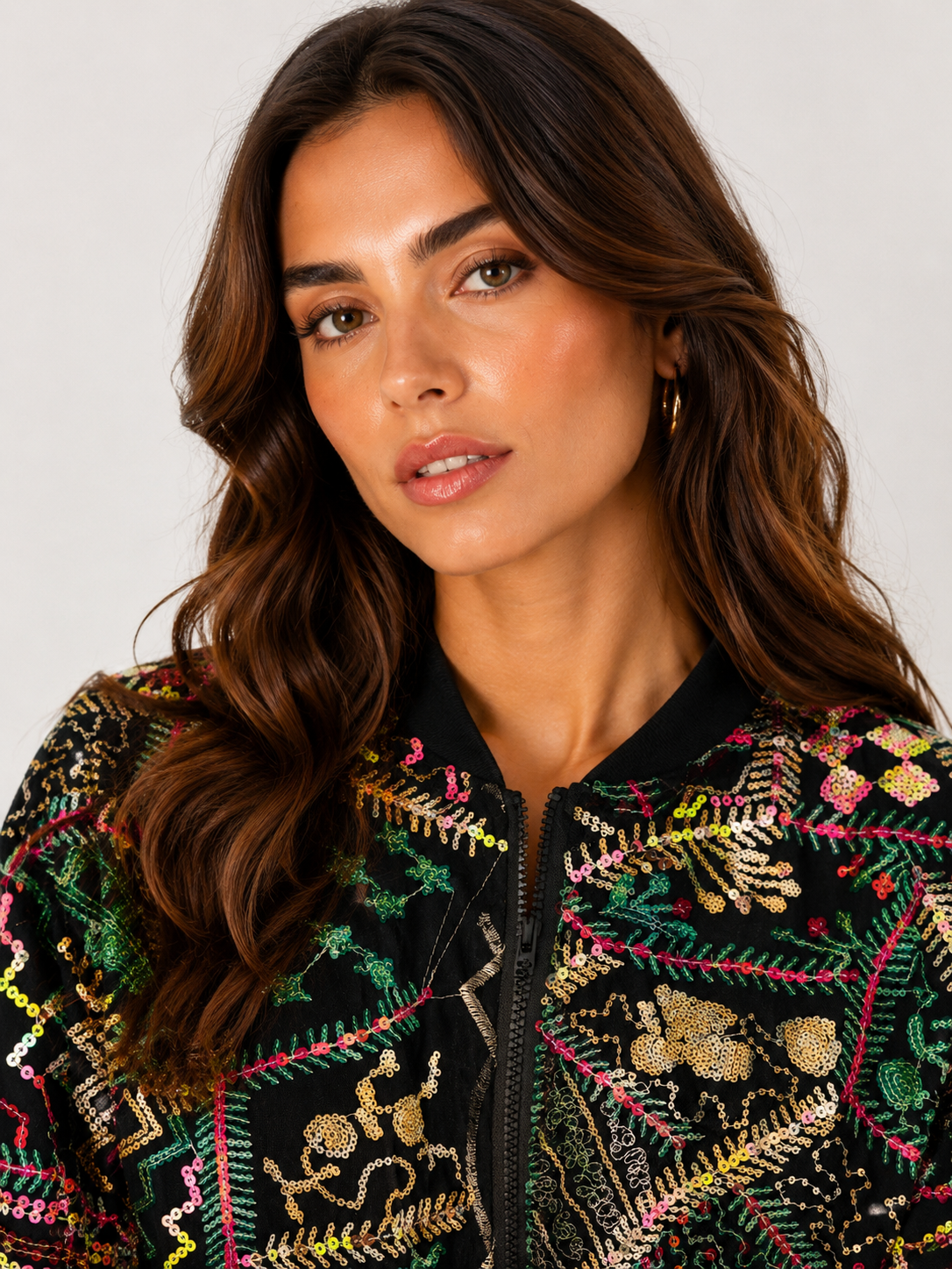 BOMBER LENTEJUELAS CORTA