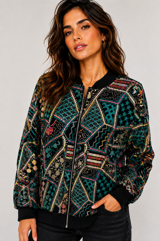 BOMBER LENTEJUELAS LARGA