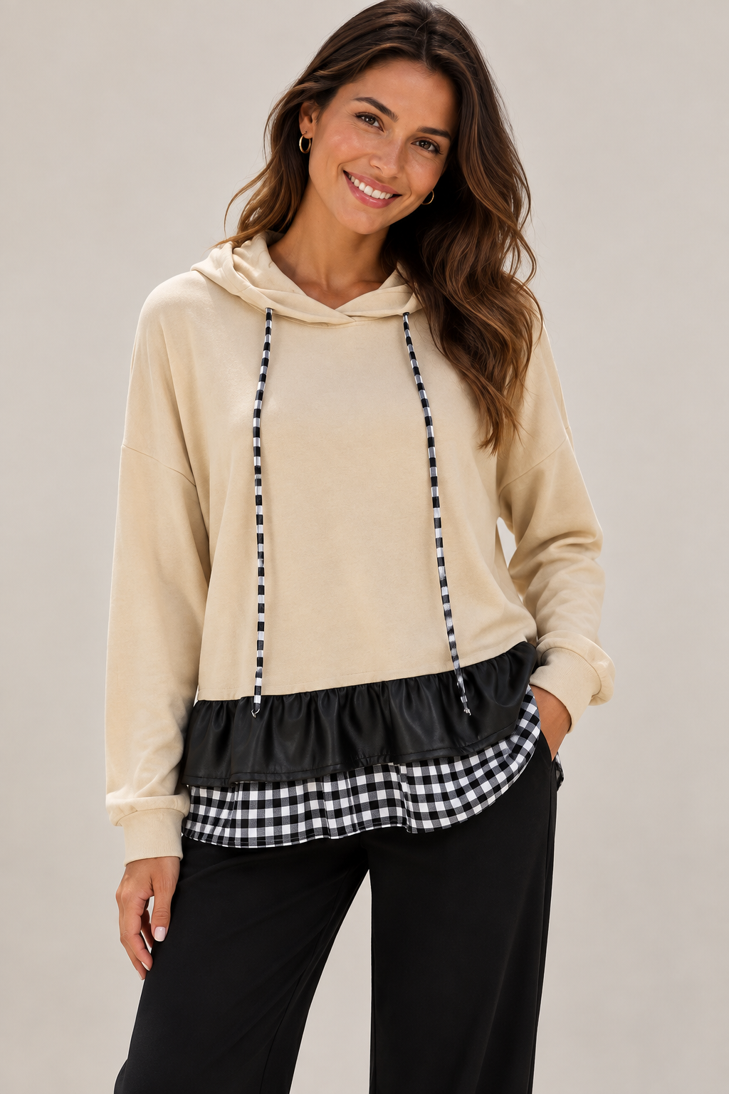 SUDADERA CAPUCHA VICHY