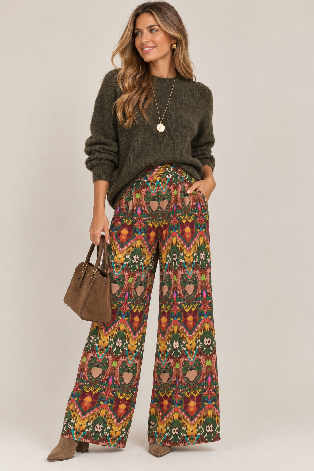 PANTALÓN ESTAMPADO ANCHO