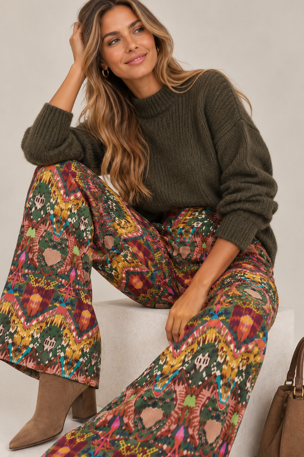 PANTALÓN ESTAMPADO ANCHO