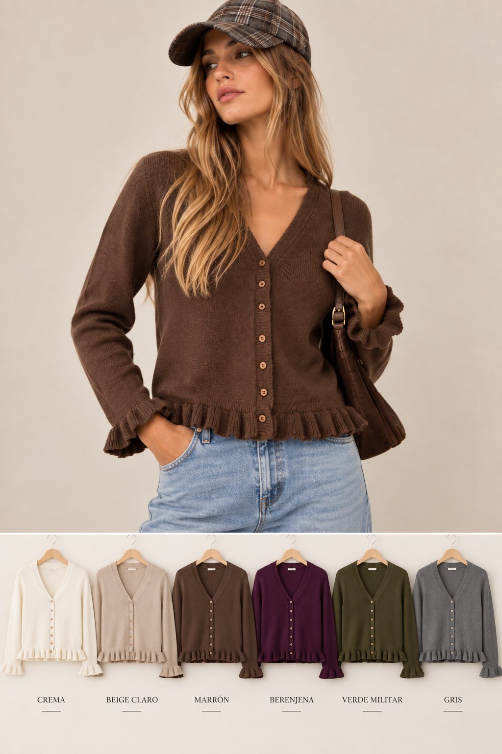 CHAQUETA PUNTO VOLANTES
