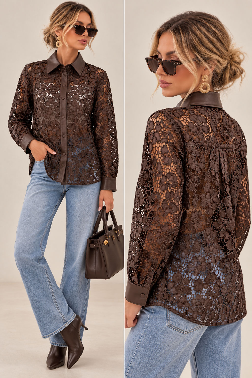 CAMISA POLIPIEL TROQUELADA