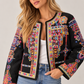 CHAQUETA BORDADA MULTICOLOR