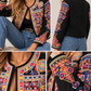 CHAQUETA BORDADA MULTICOLOR