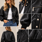 BOMBER PIEL TRENZADA