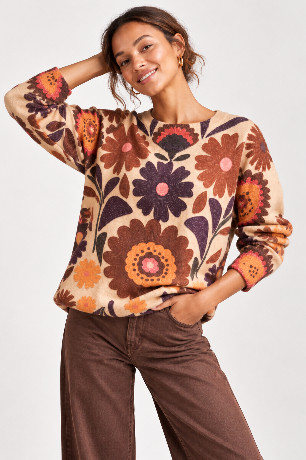 JERSEY FLORAL MULTICOLOR