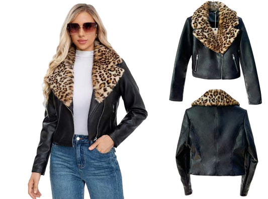 CAZADORA POLIPIEL PELO PRINT