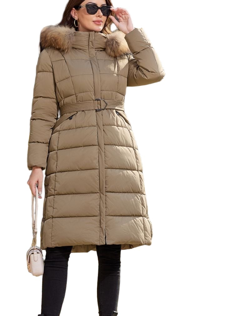 PLUMÍFERO ACOLCHADO CAPUCHA PELO NATURAL