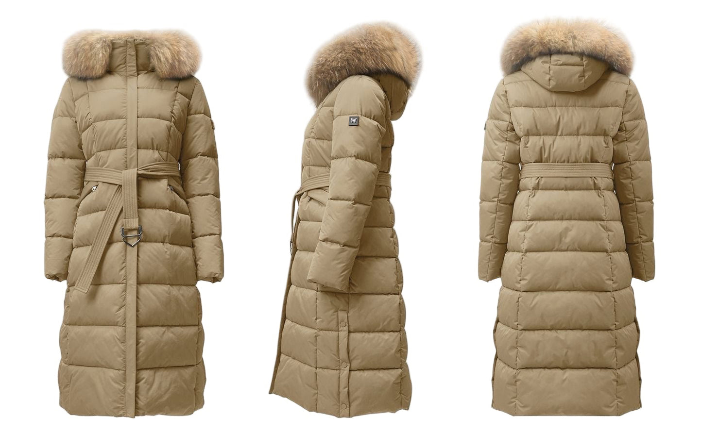 PLUMÍFERO ACOLCHADO CAPUCHA PELO NATURAL