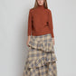 FALDA CUADROS VOLANTE