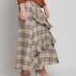 FALDA CUADROS VOLANTE
