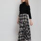 FALDA CUADROS VOLANTE