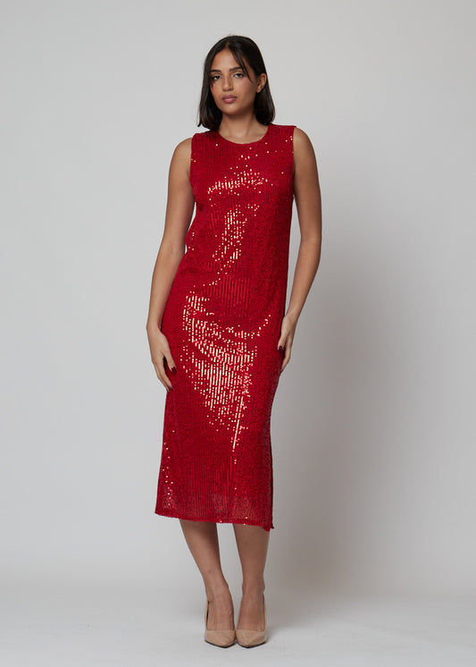 VESTIDO MIDI LENTEJUELAS