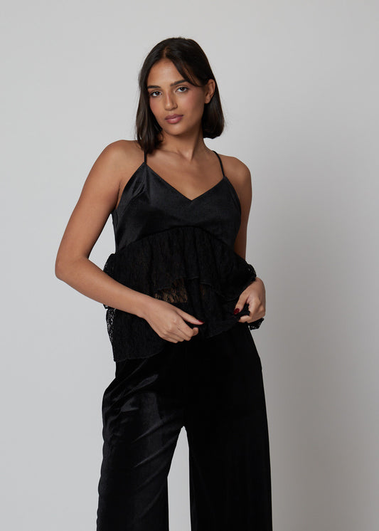 TOP TERCIOPELO ENCAJE