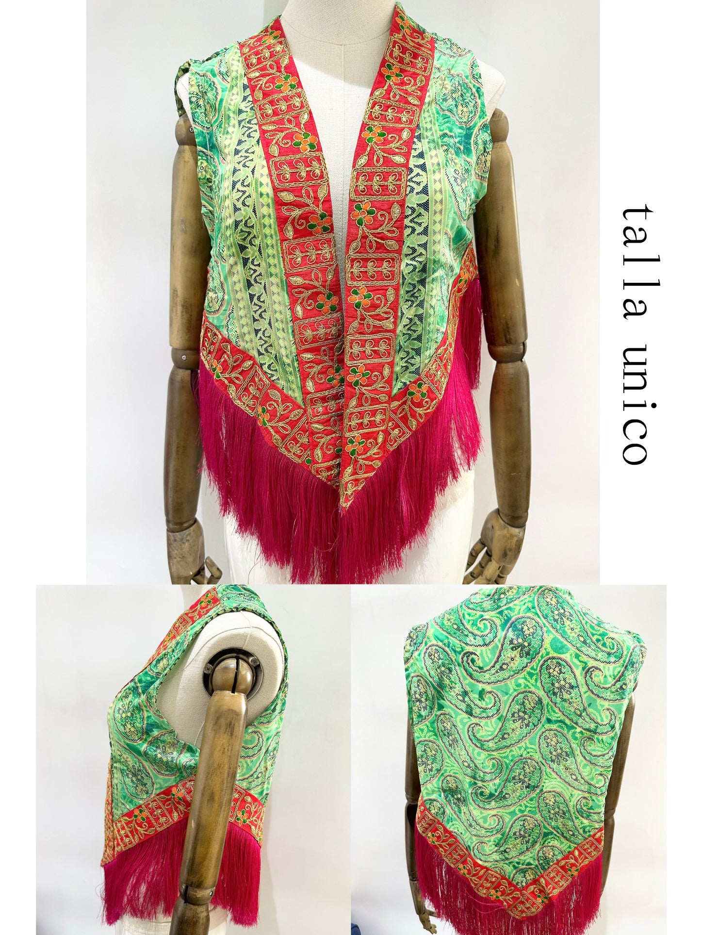 CHALECO SEDA CON FLECOS