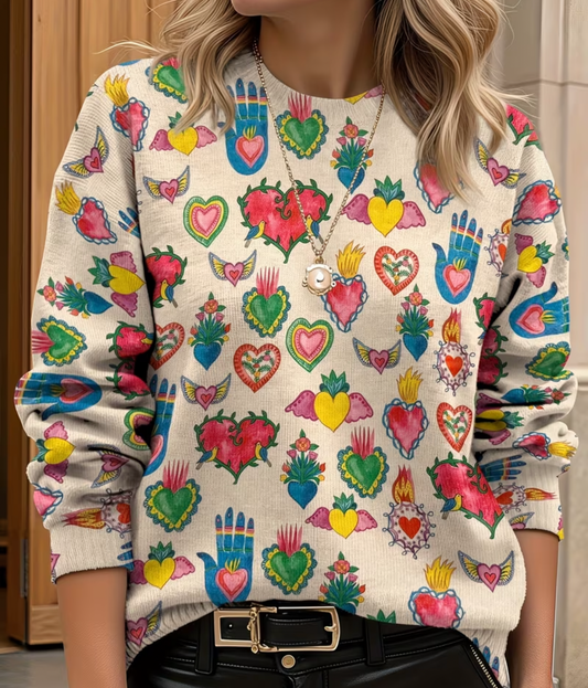 SUÉTER CORAZONES COLOURS