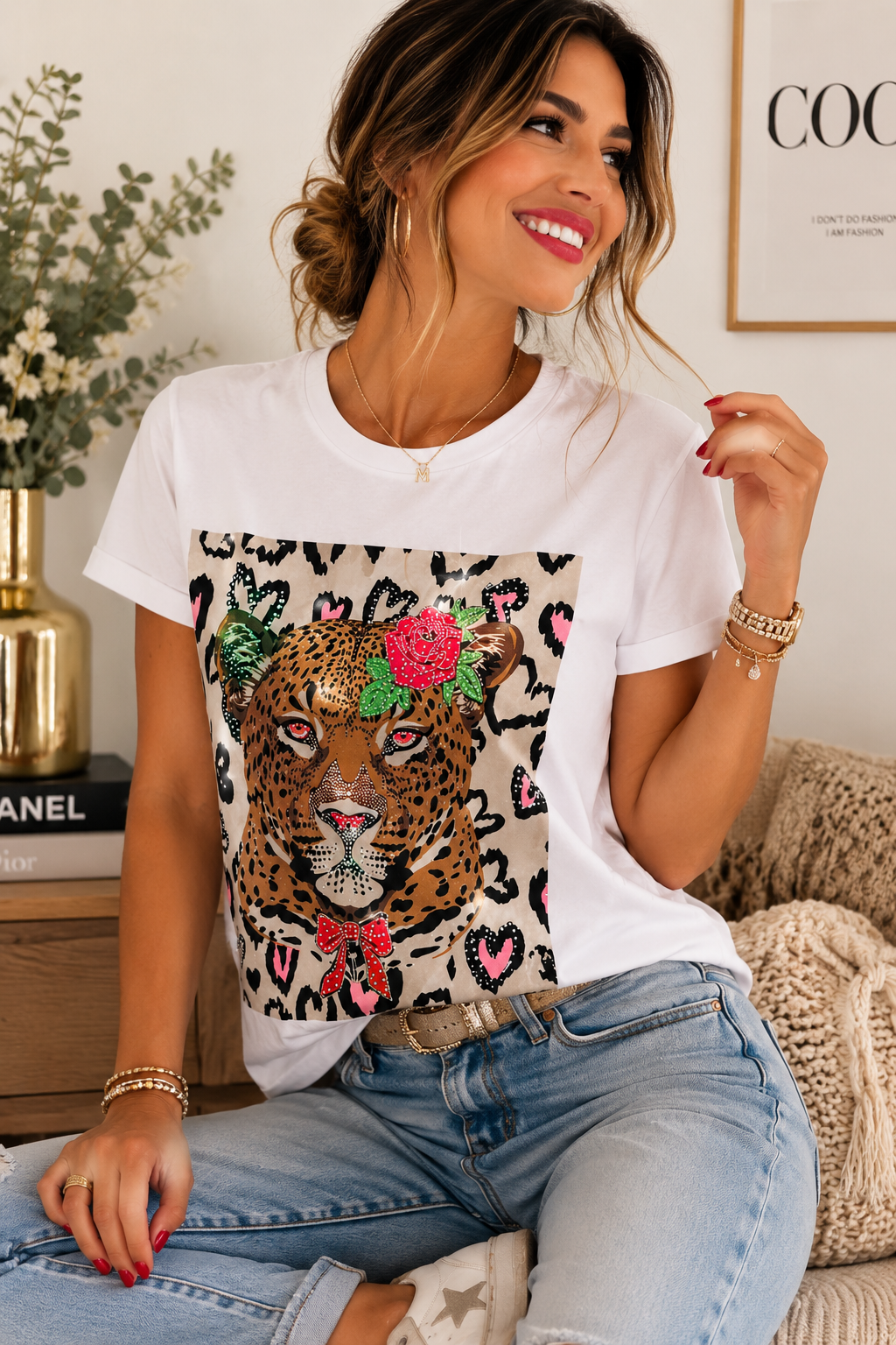 CAMISETA ANIMAL BRILLOS