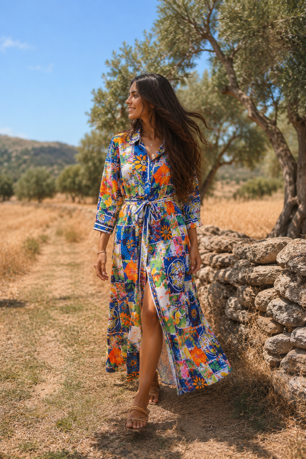 VESTIDO CAMISERO ESTAMPADO