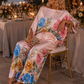 PANTALÓN PALAZZO FLORAL SATINADO