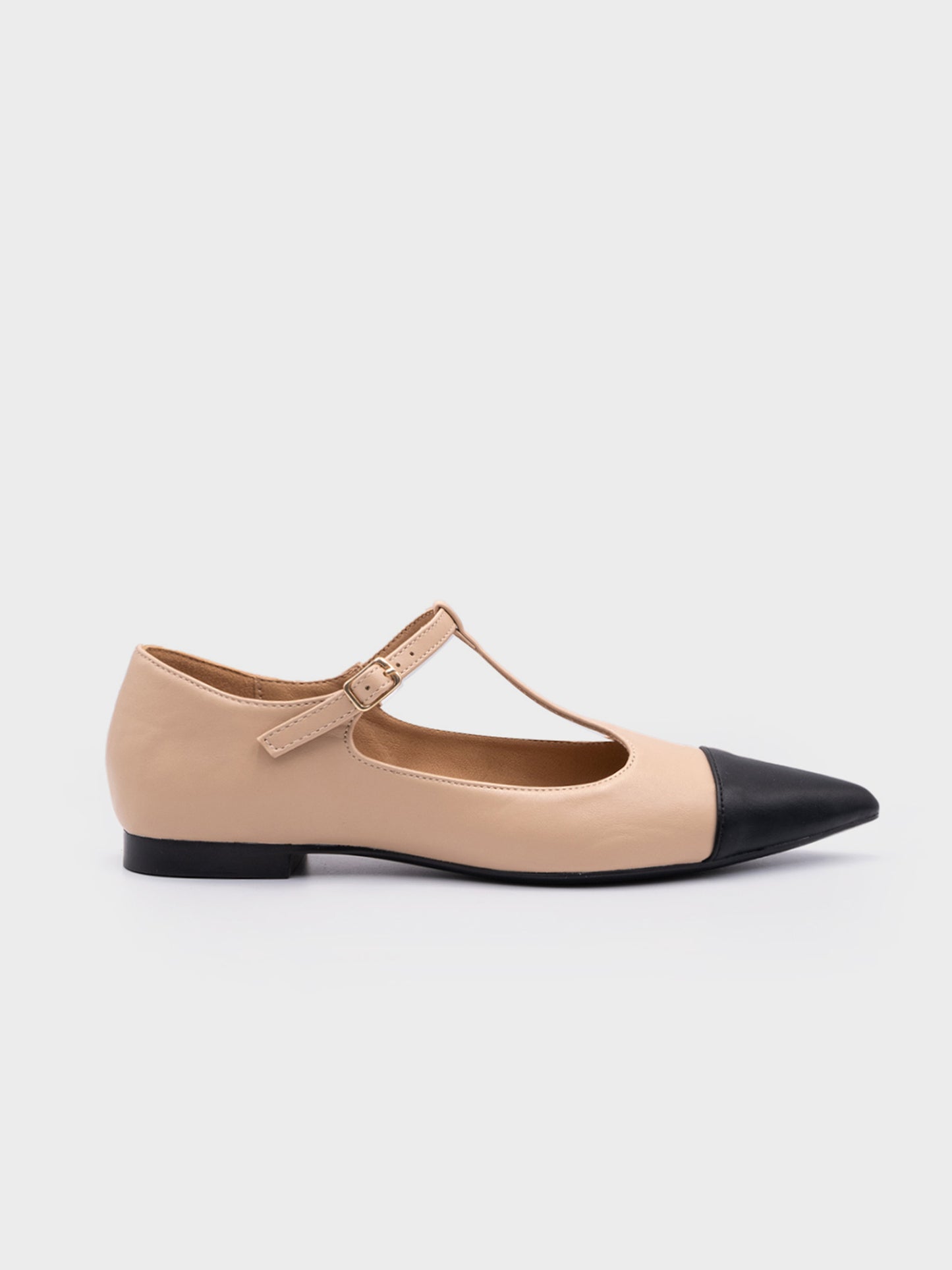 ZAPATA PLANO BICOLOR HEBILLA