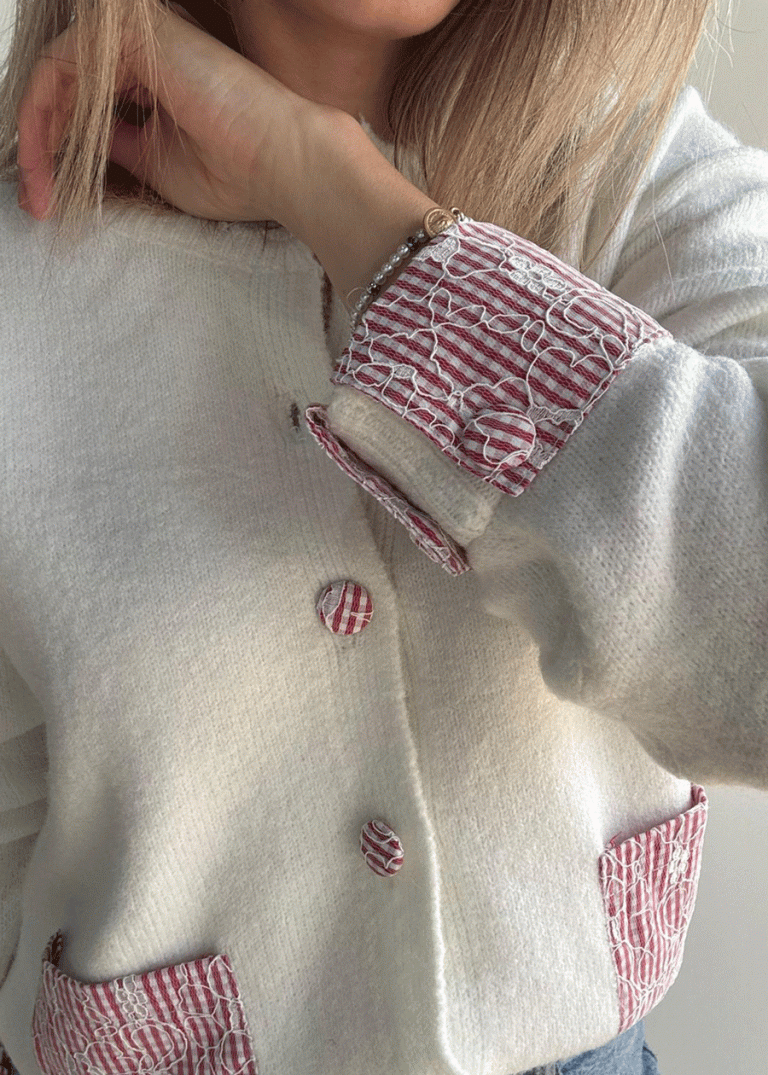 CÁRDIGAN VICHY FLORES