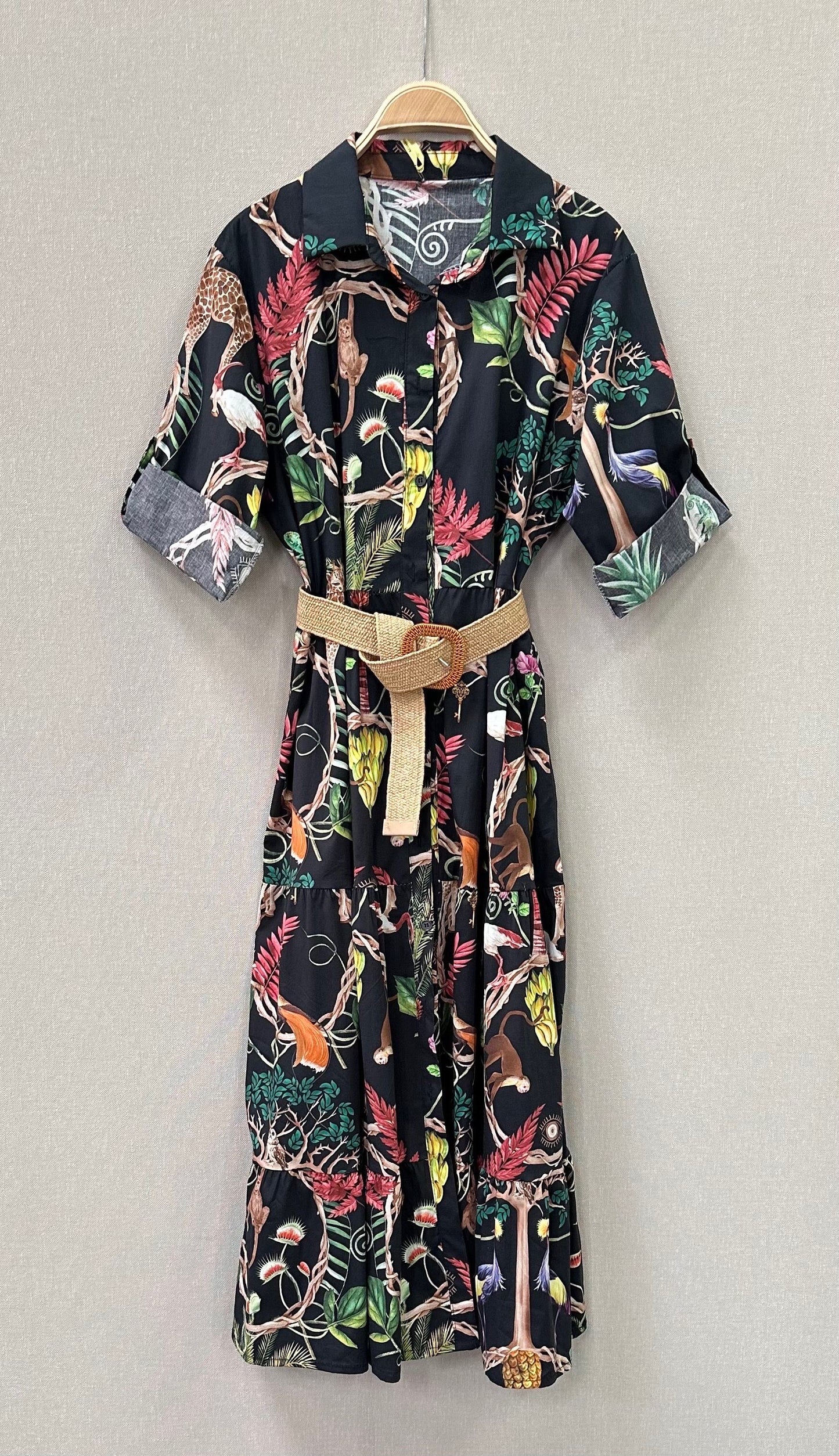 VESTIDO CAMISERO TROPICAL