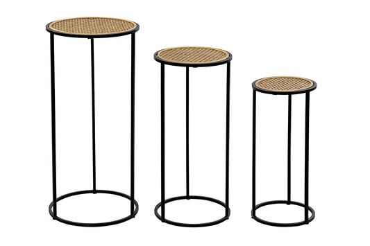 SET 3 MESAS METAL