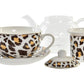 TETERA CRISTAL 250ML LEOPARDO