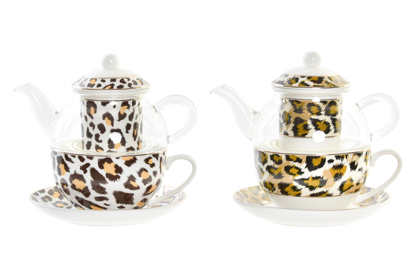TETERA CRISTAL 250ML LEOPARDO