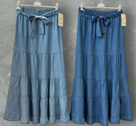 FALDA DENIM LARGA