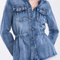 CAZADORA DENIM ENTALLE CINTURA