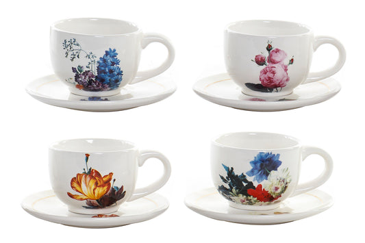 TAZA Y PLATO CAFÉ HIPERFLORAL