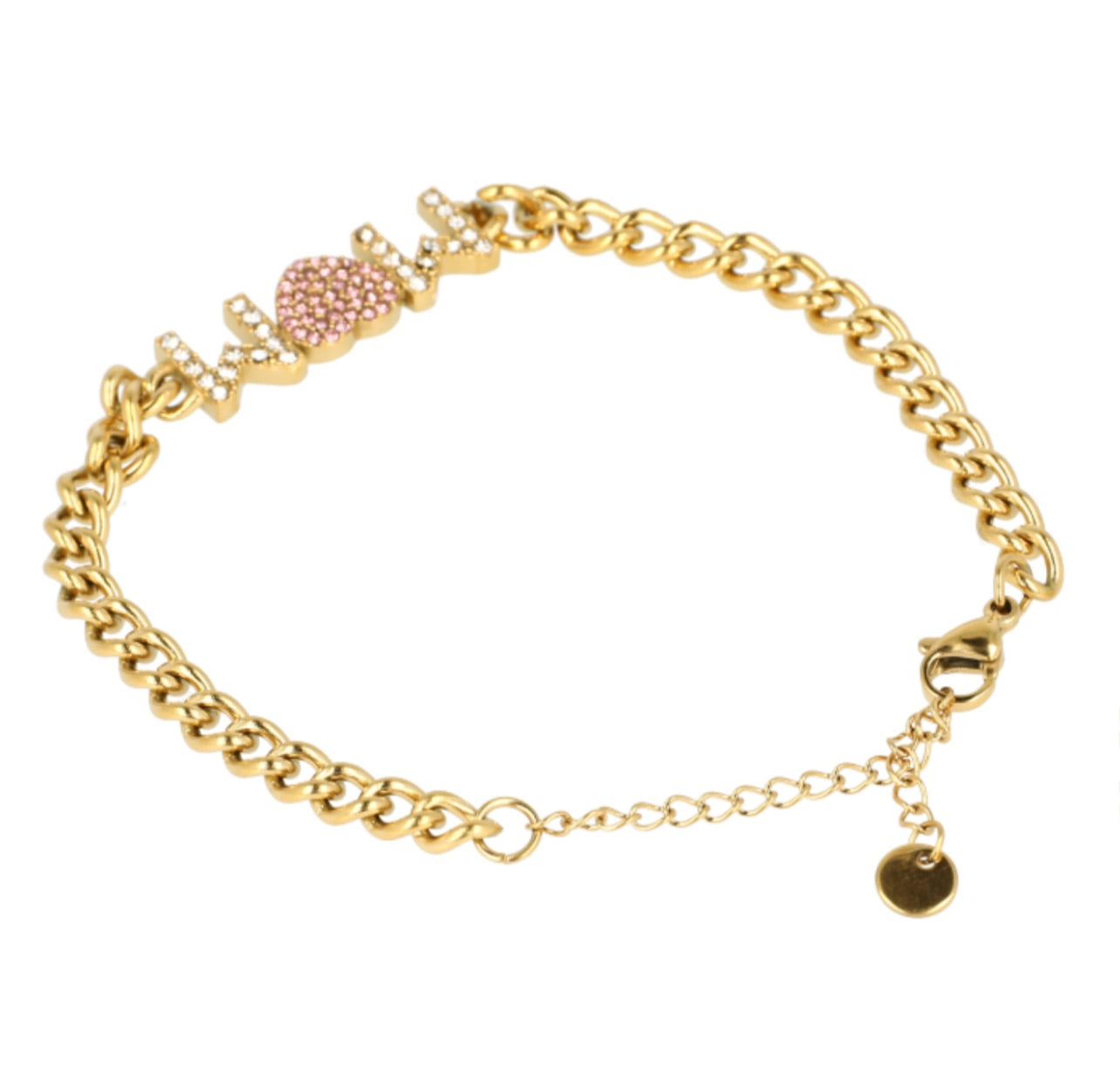 PULSERA MOM ROSA AC.INOX.