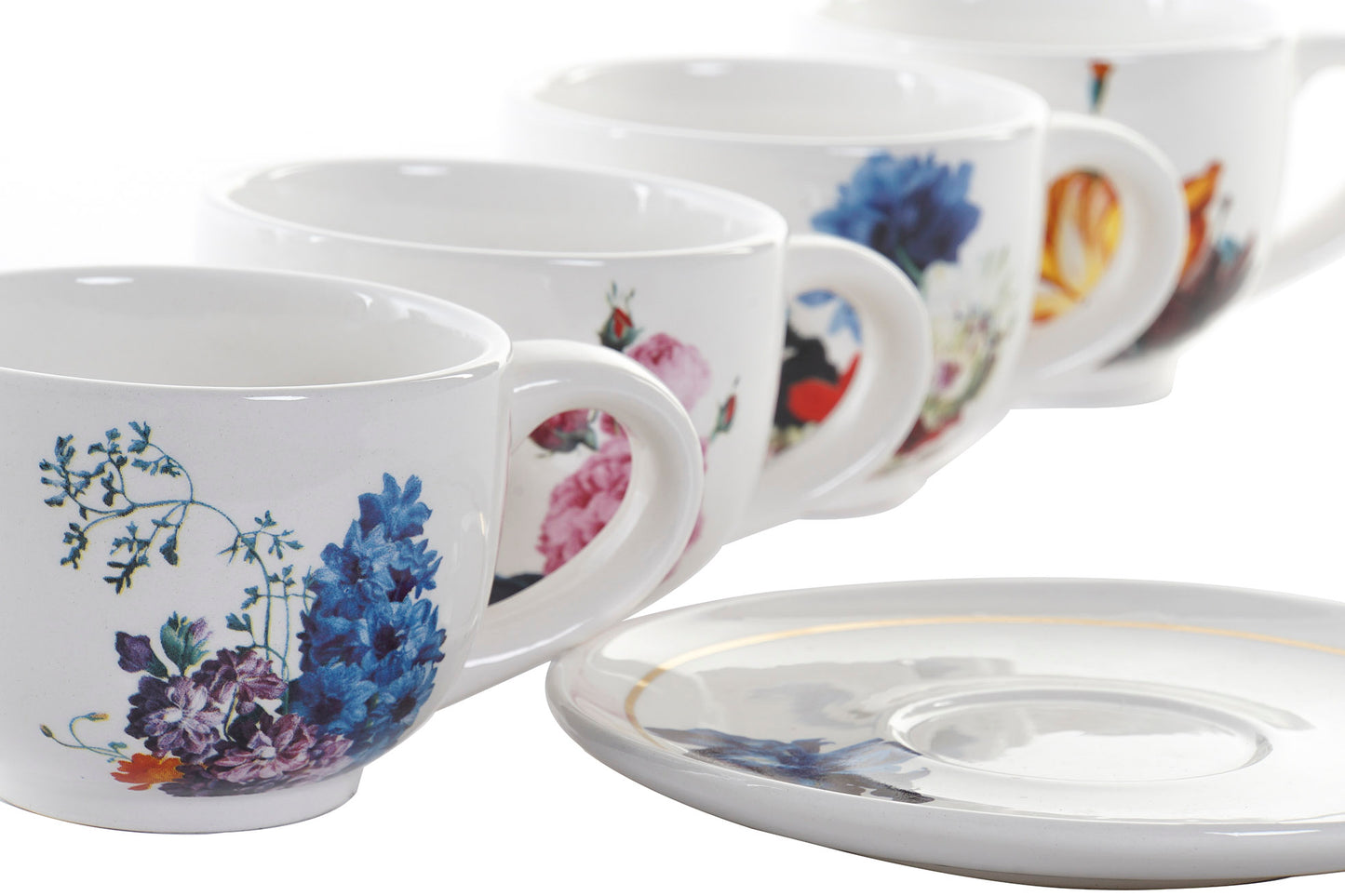 TAZA Y PLATO CAFÉ HIPERFLORAL