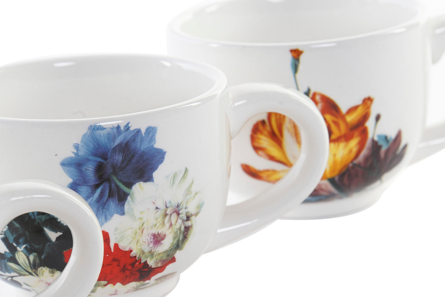 TAZA Y PLATO CAFÉ HIPERFLORAL